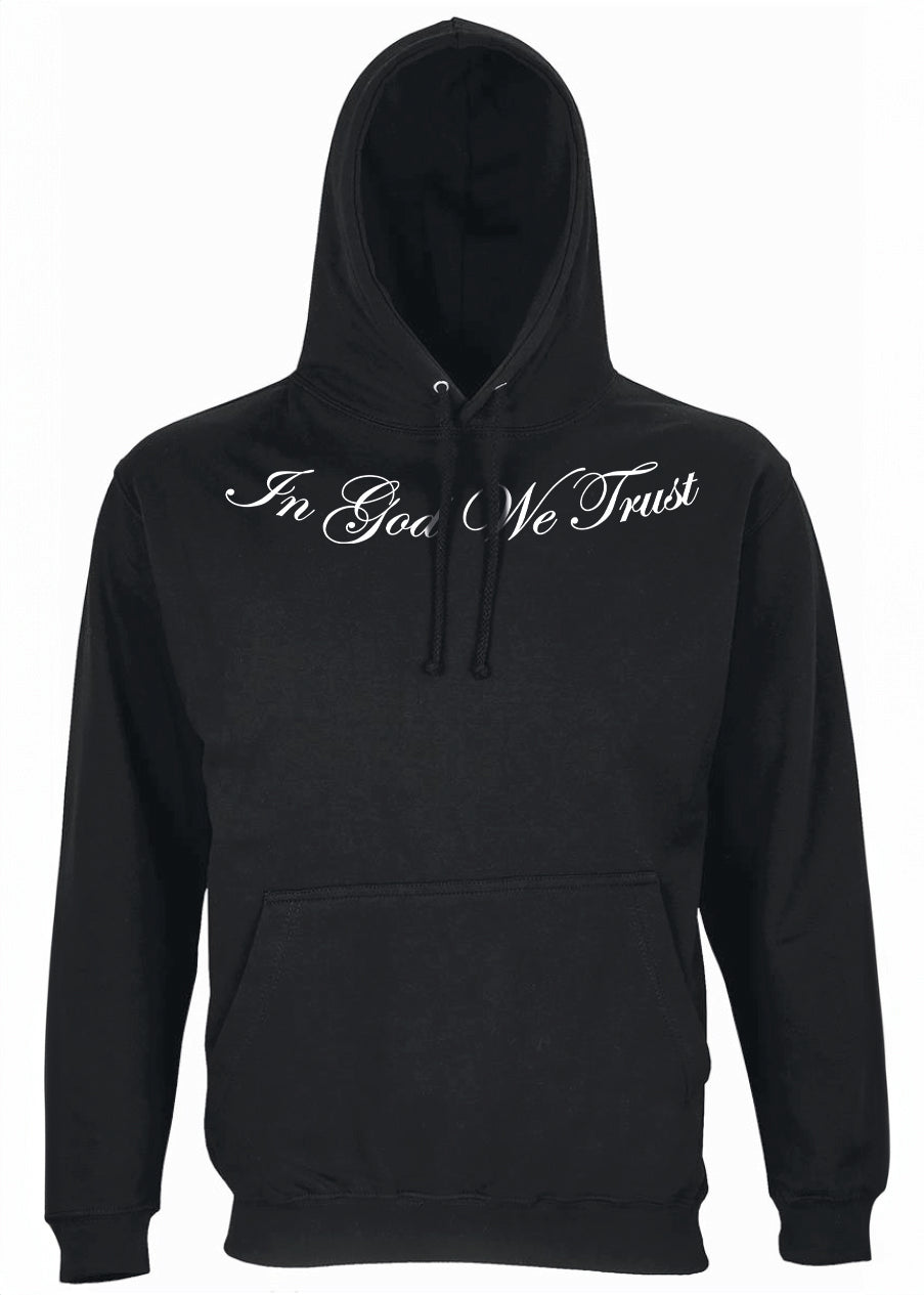 Holy spirit black hoodie cursive