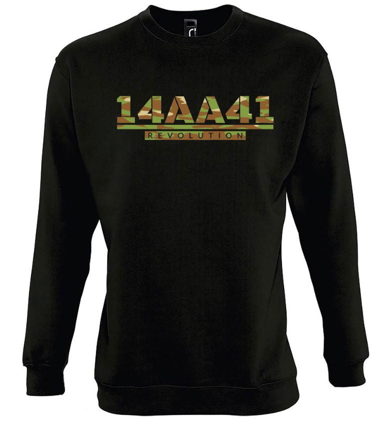 A41 black Sweatshirt camo logo