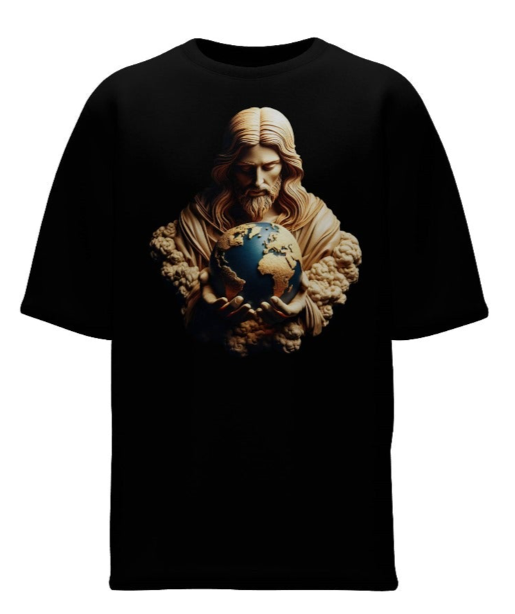 Holy spirit black T-shirt Heal the world