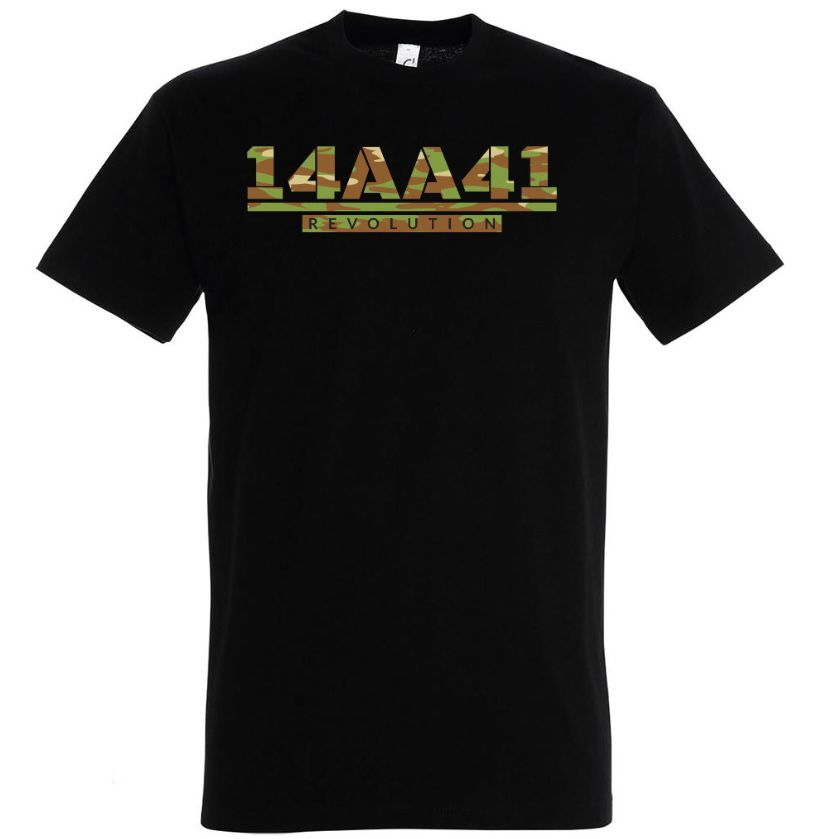 A41 black T-shirt camo logo