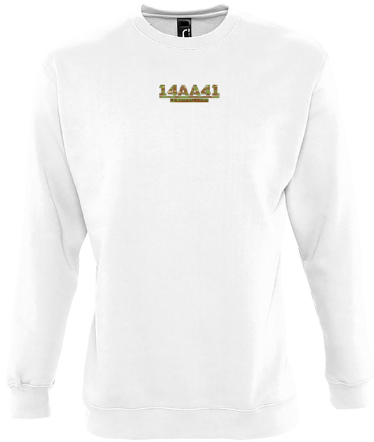 A41 white sweatshirt army logo