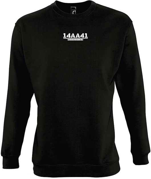 A41 black sweatshirt white logo