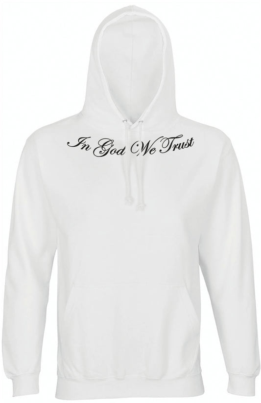 Holy spirit white hoodie cursive