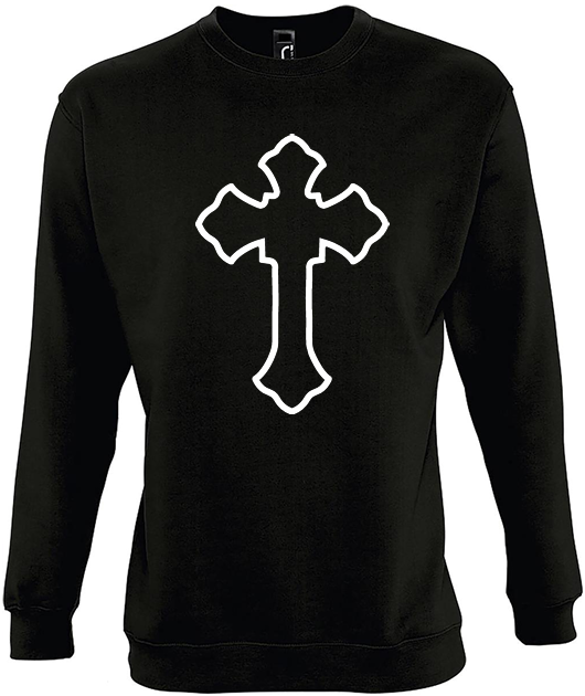 Holy spirit black sweatshirt white logo