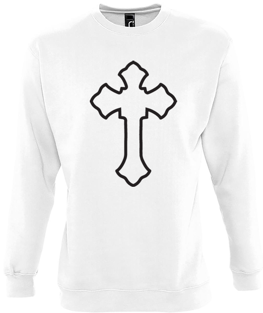 Holy spirit white sweatshirt black logo