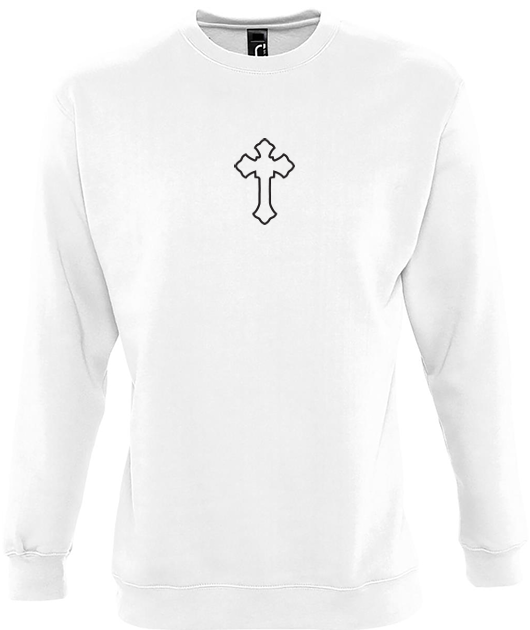 Holy spirit white sweatshirt black logo