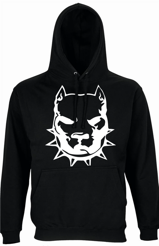 King Alpha black hoodie white logo