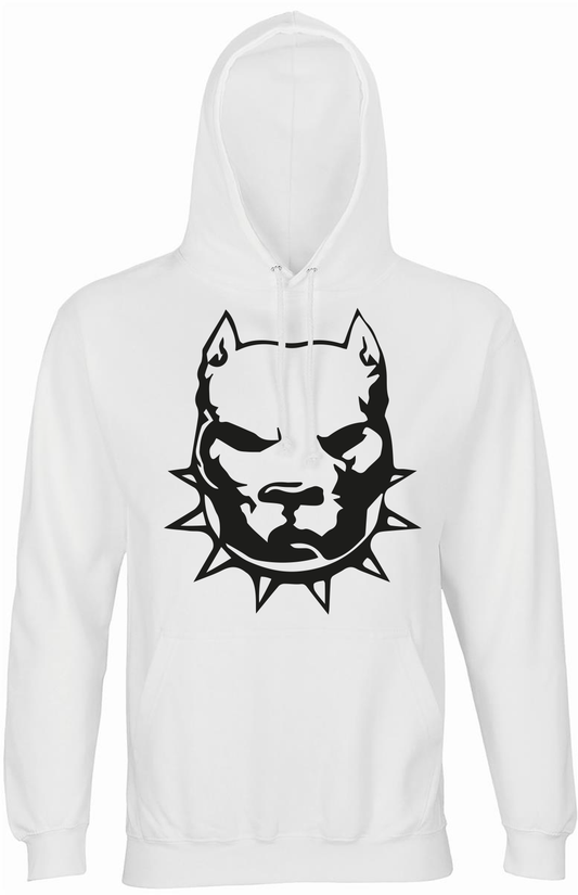 King alpha white hoodie black logo