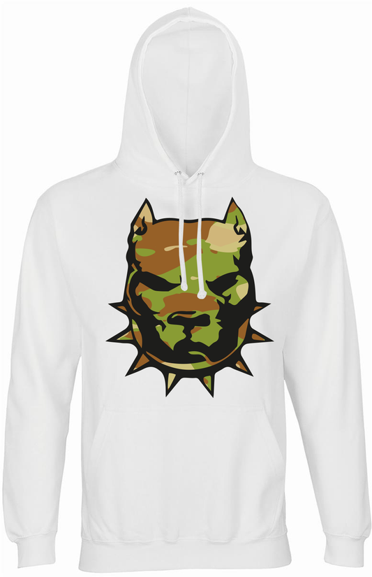 King Alpha white hoodie army logo