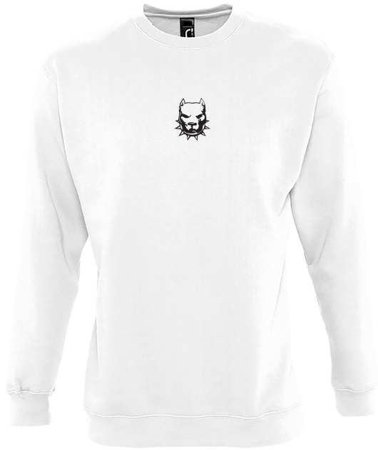 King Alpha white sweatshirt black logo