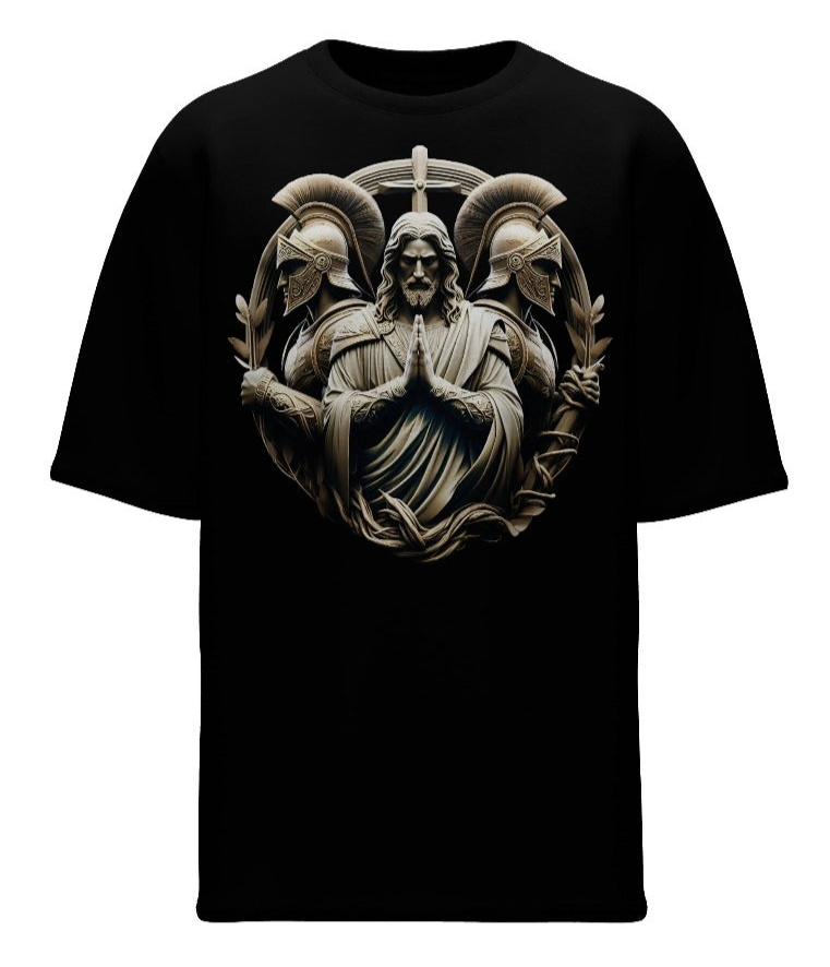 Holy spirit black T-shirt Jesus and Archangel guardians