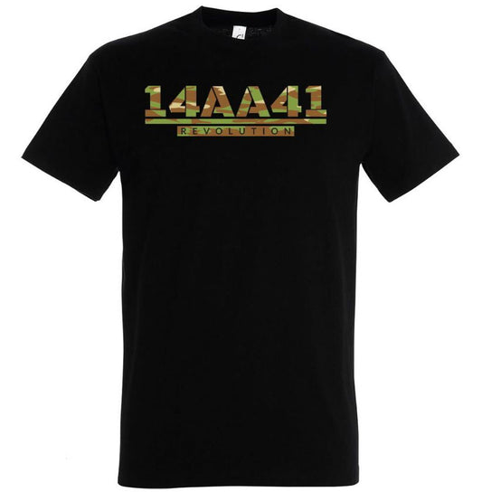 A41 black T-shirt camo logo