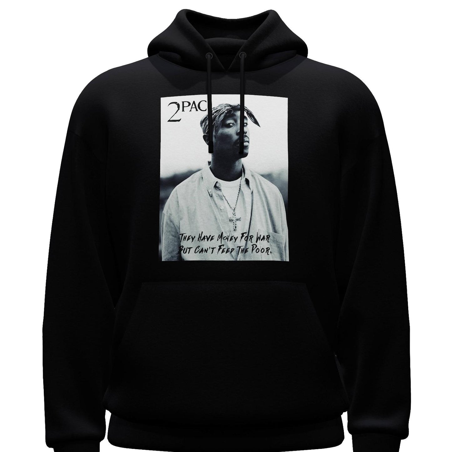 2pac- money for war black Hoodie