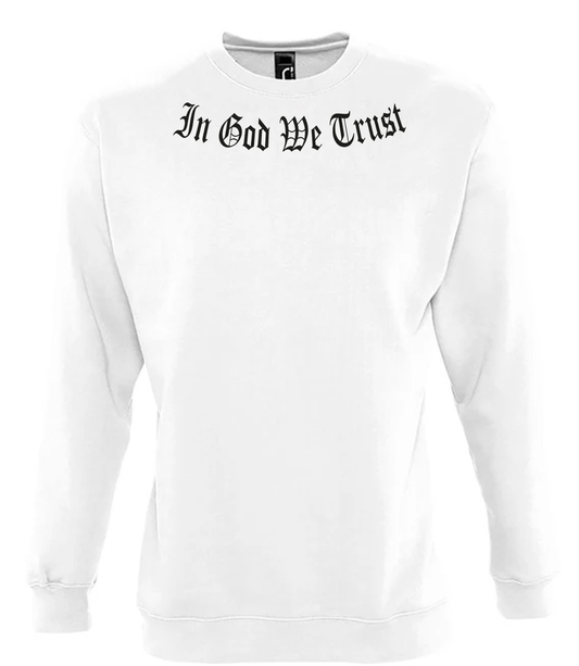 Holy spirit white sweatshirt old english